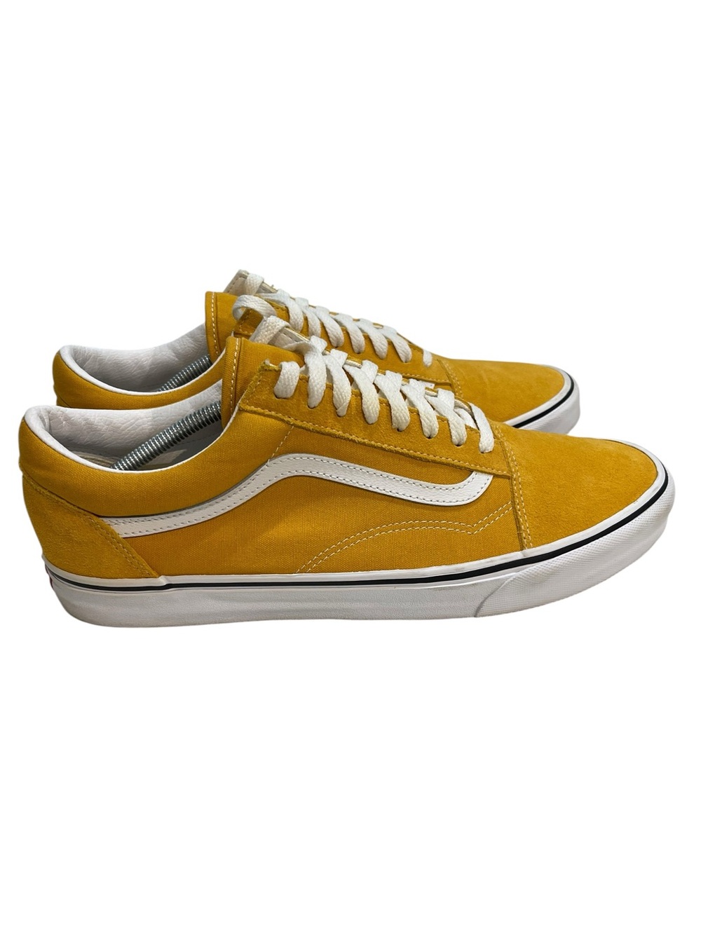 Vans Old Skool Men’s Canvas Suede Upper Low Top Sneakers SZ 13 Yellow White